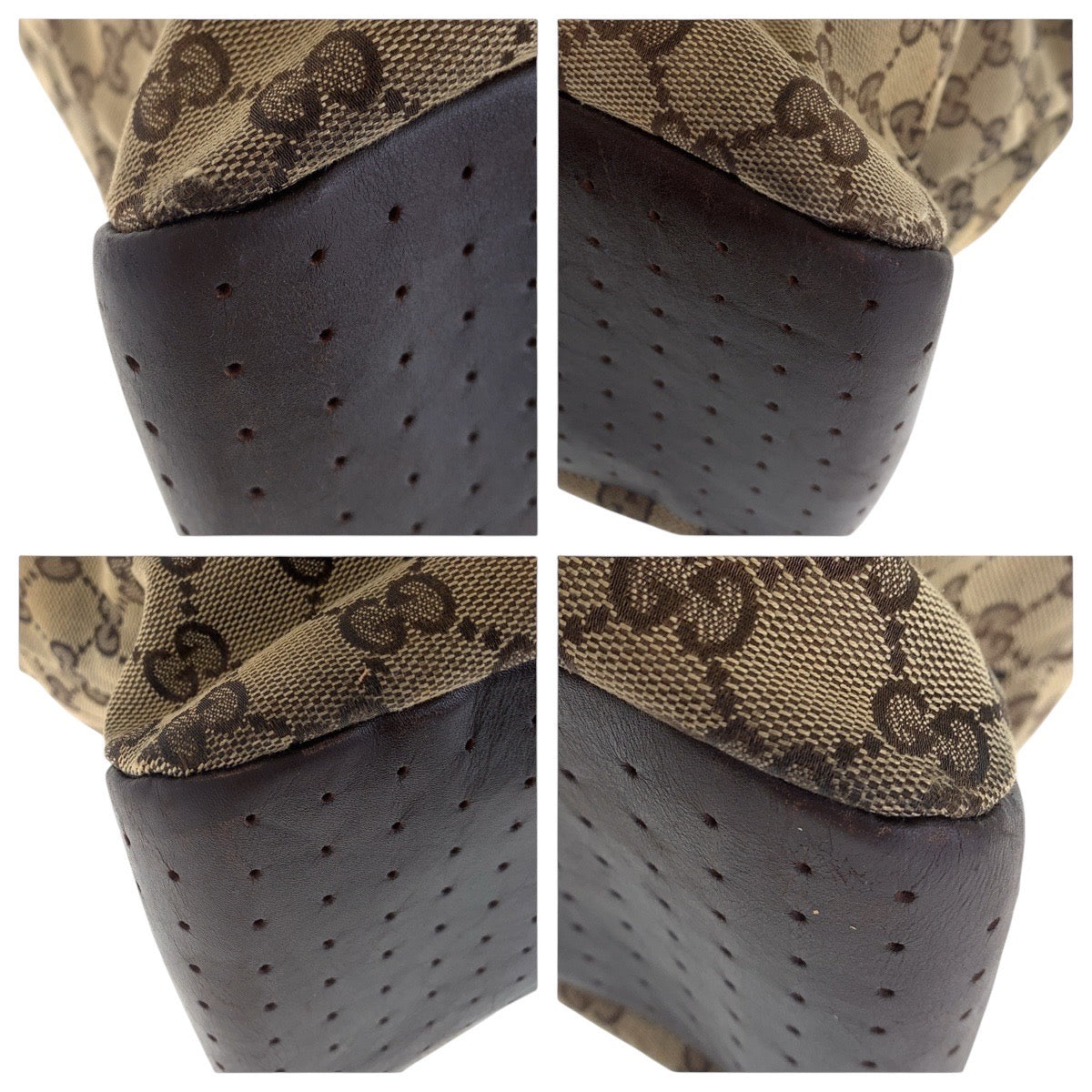 GUCCI Tote Bag 145971 GG canvas Beige brown