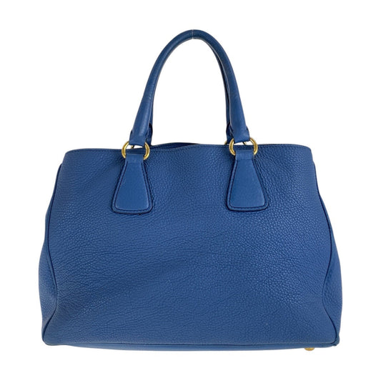 PRADA Handbag leather blue Handbag Shoulder Bag 2way Vitterodino Women Used Authentic