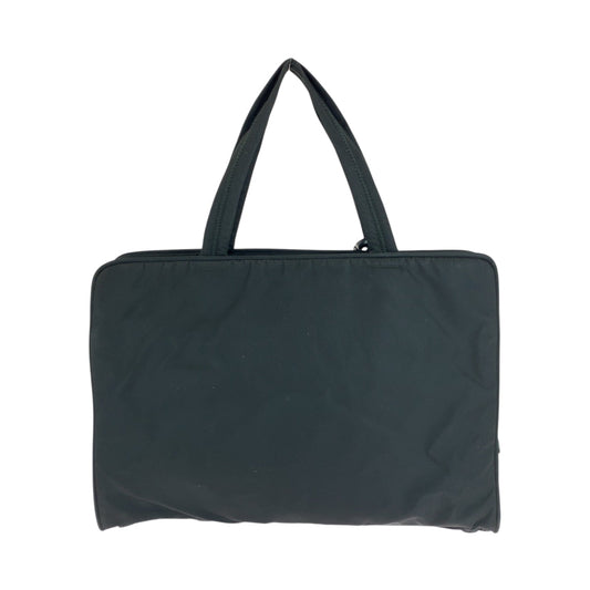 PRADA Handbag B8496 Nylon Black SilverMetal Handbag Tote Bag Test Triangle With logo Women Used Authentic