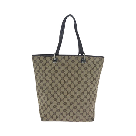 GUCCI Tote Bag 31243 GG canvas Brown Beige SilverMetal