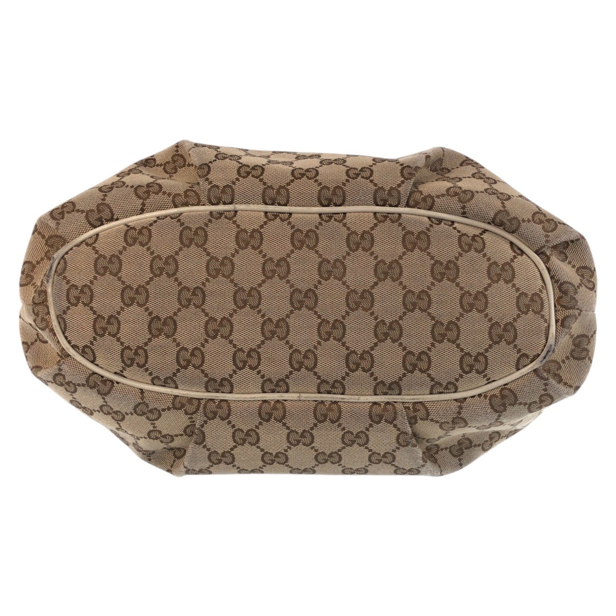 GUCCI Shoulder Bag 388930 GG canvas, leather Beige Ivory Gold Metal Shoulder Bag Messenger bag Women Used Authentic
