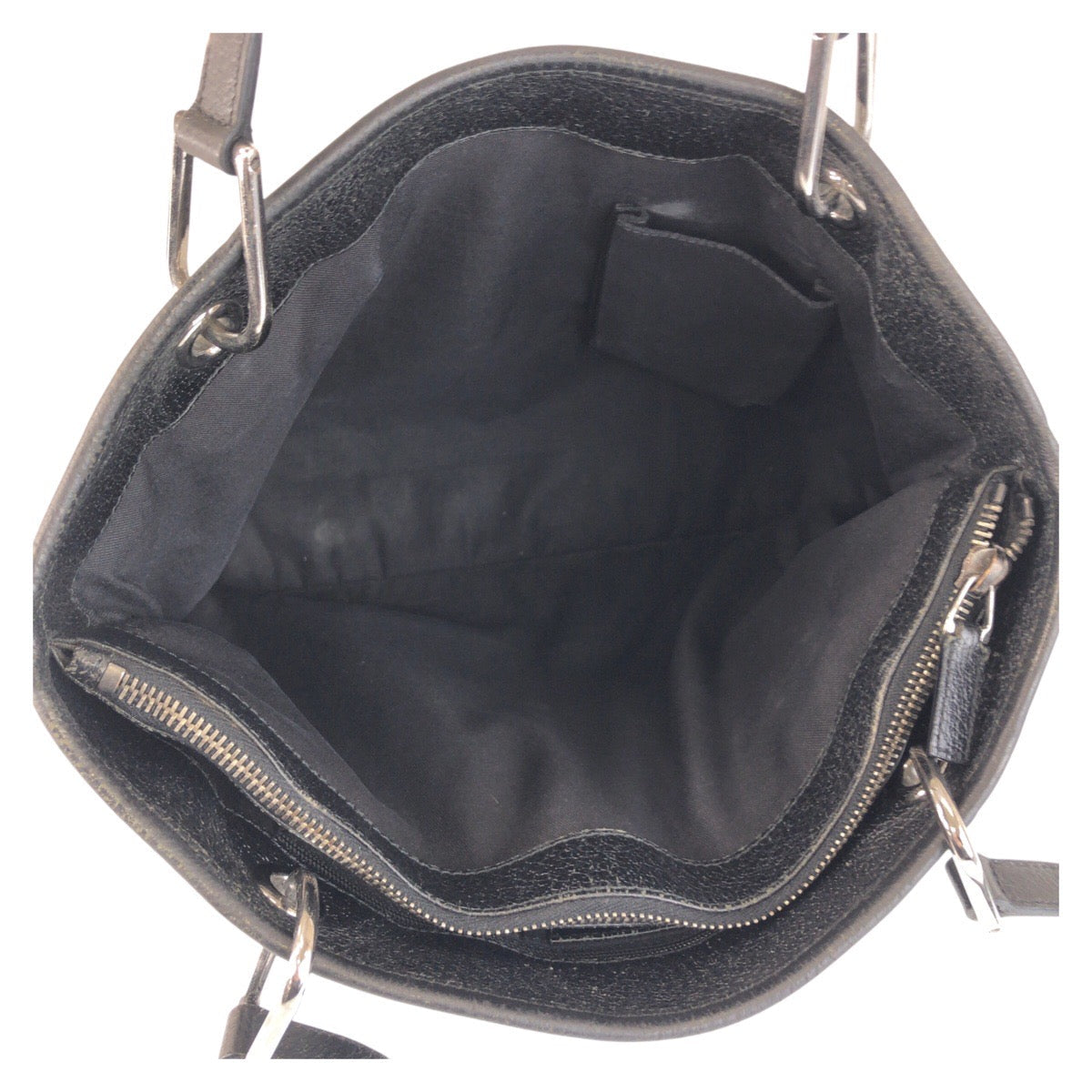 GUCCI Tote Bag 120837 GG canvas Black SilverMetal