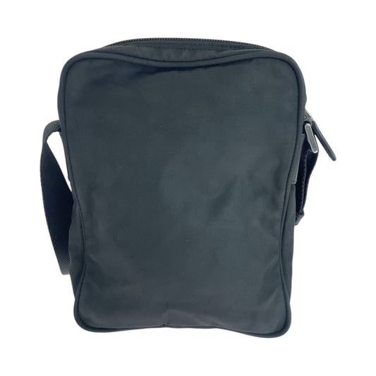 PRADA Shoulder Bag BT0169 Nylon Black SilverMetal Shoulder Bag pochette Test Triangle With logo mens Used Authentic