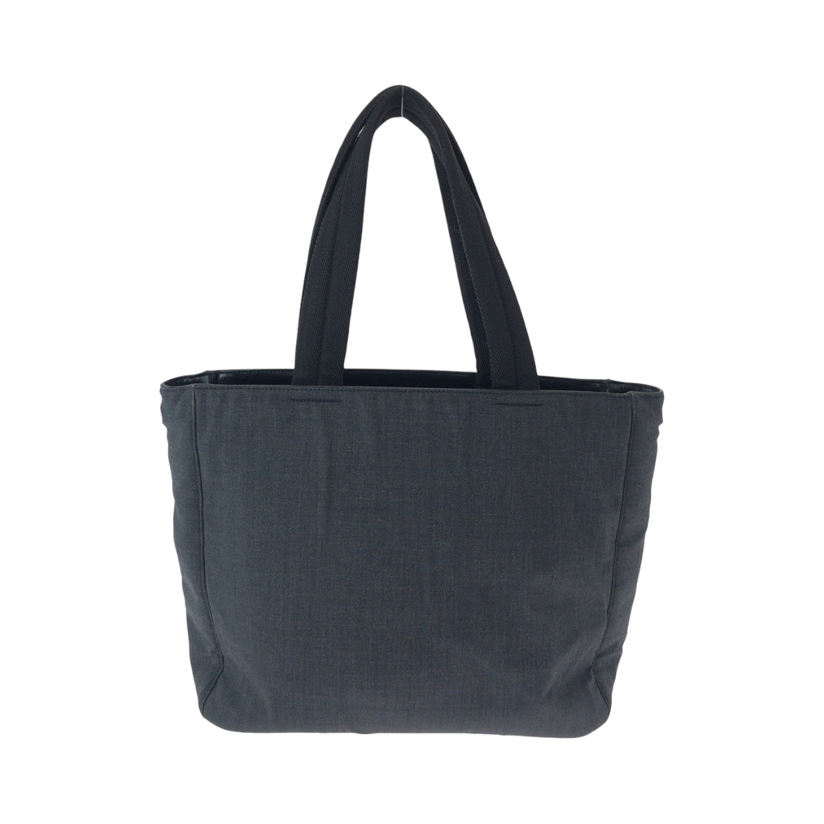 PRADA Tote Bag canvas Gray black Tote Bag Shoulder Bag PRADA Sports Triangle With logo Women Used Authentic