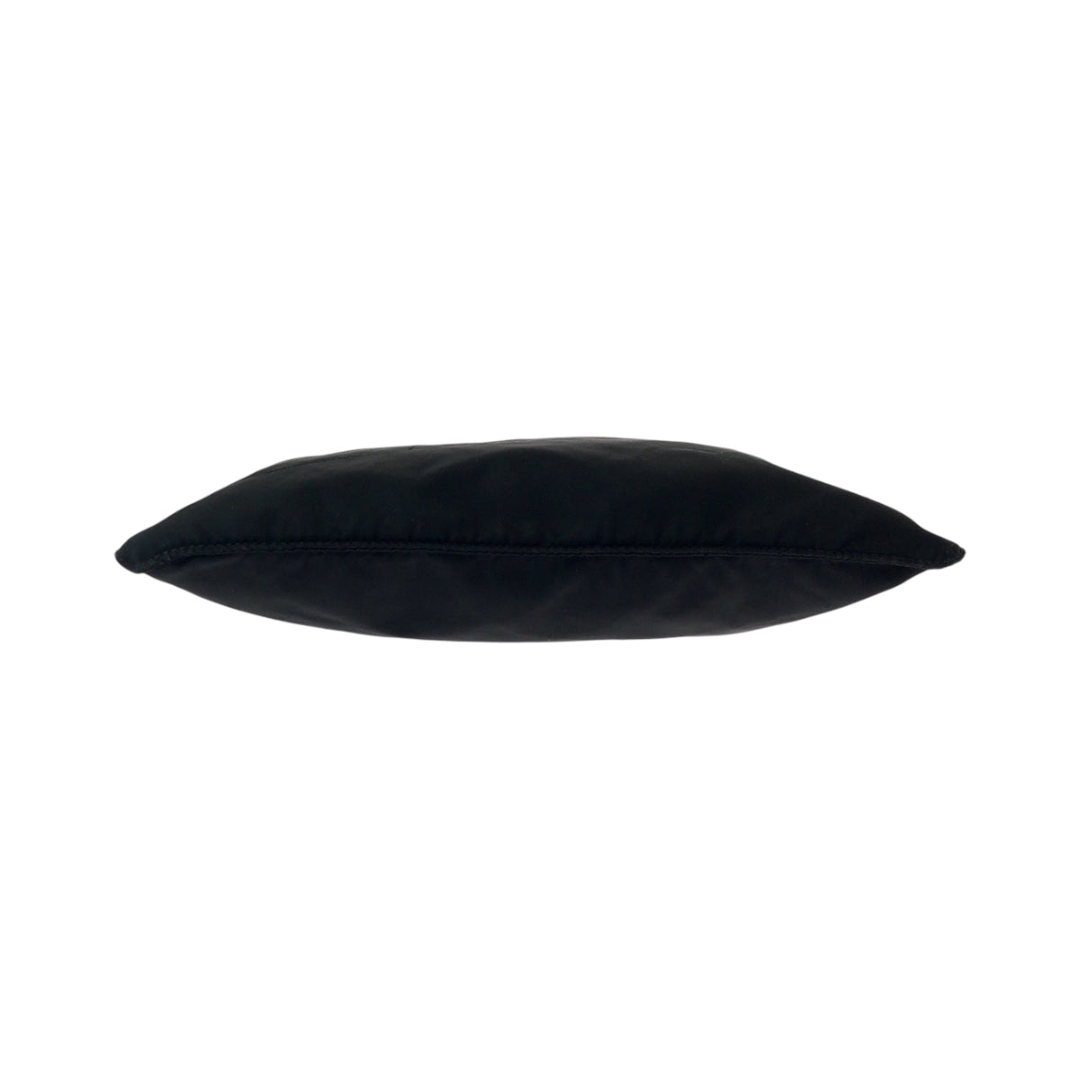 PRADA Shoulder Bag Nylon Black SilverMetal Shoulder Bag Sacoche Test Triangle With logo mens Used Authentic