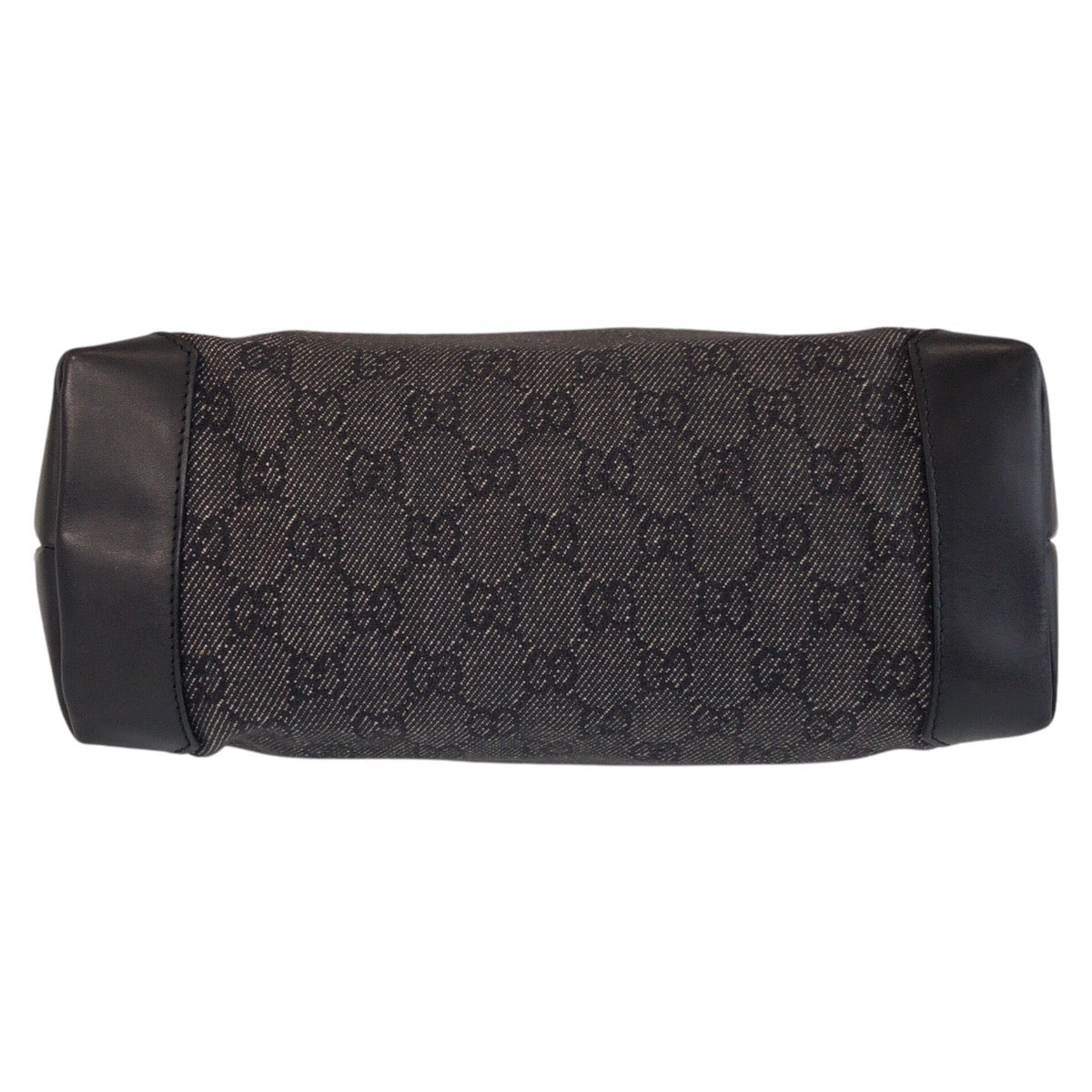 GUCCI Tote Bag 28893 GG canvas, leather Black black Tote Bag Shoulder Bag Women Used Authentic