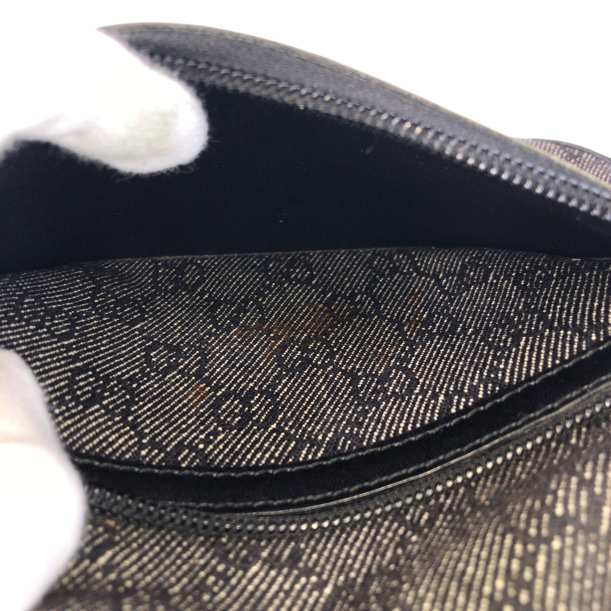 GUCCI Tote Bag 28893 GG canvas, leather Black black Tote Bag Shoulder Bag Women Used Authentic