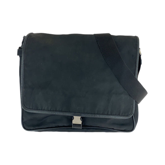 PRADA Shoulder Bag V166 Nylon Black SilverMetal Shoulder Bag Messenger bag Test Triangle With logo Women(Unisex) Used Authentic