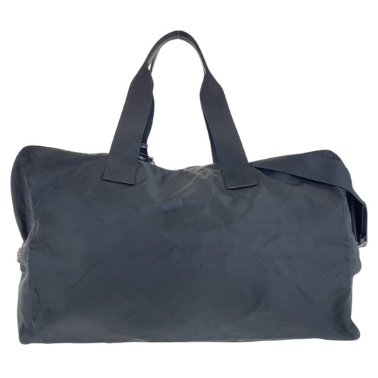 PRADA Boston Duffel bag Nylon Black SilverMetal Boston Duffel bag Shoulder Bag Unisex Test Triangle With logo Women Used Authentic