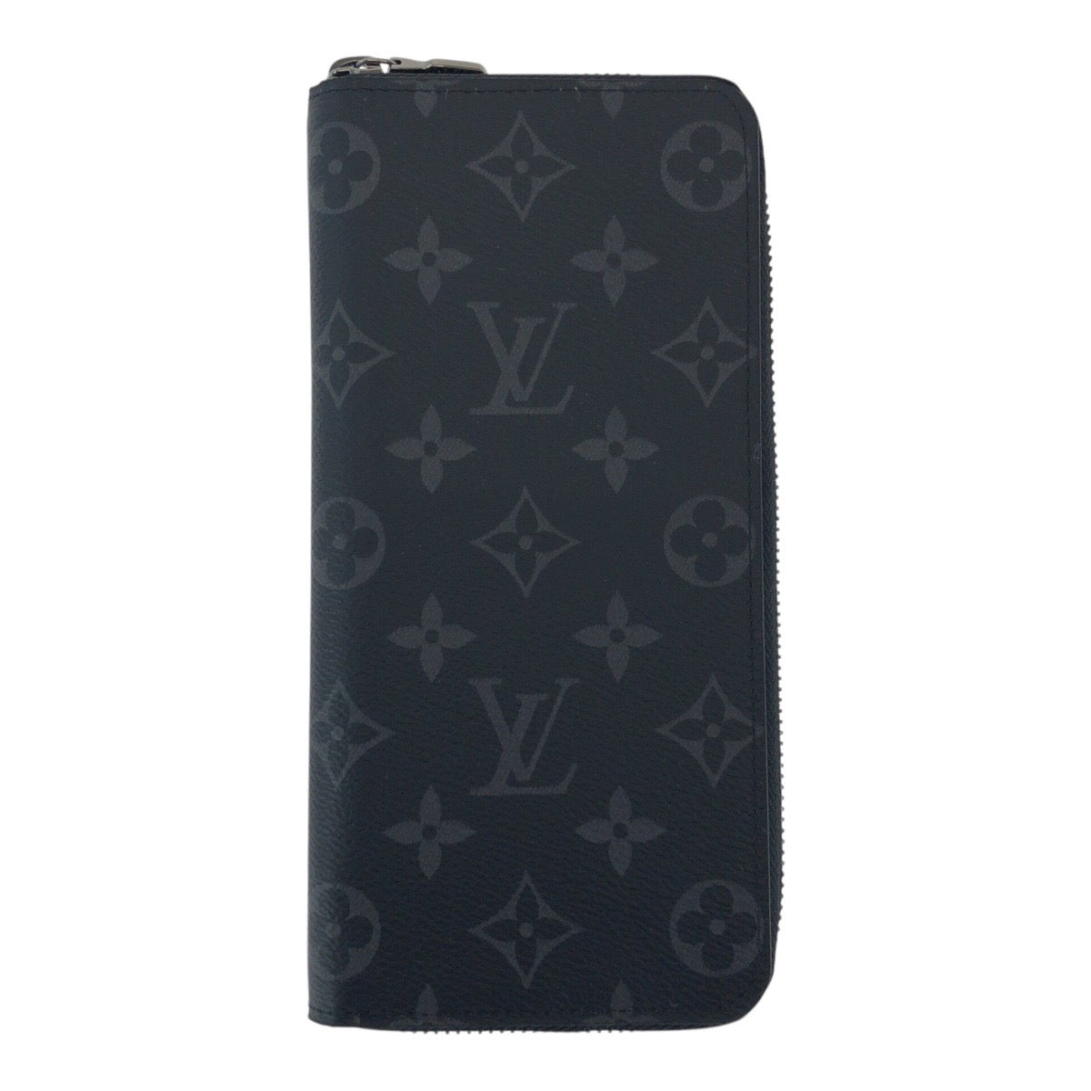 LOUIS VUITTON Long Wallet Purse M62295 PVC black Long Wallet Purse Monogram Eclipse Zippy Wallet Vertical mens Used Authentic