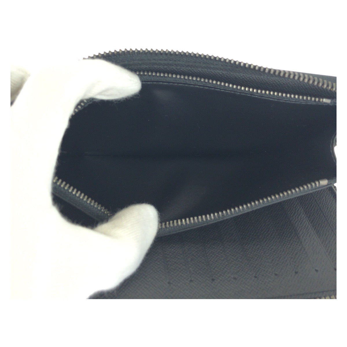 LOUIS VUITTON Long Wallet Purse M62295 PVC black Long Wallet Purse Monogram Eclipse Zippy Wallet Vertical mens Used Authentic
