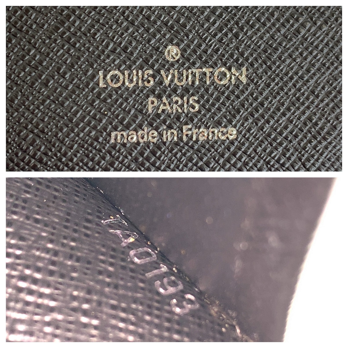 LOUIS VUITTON Long Wallet Purse N62665 PVC, Leather Black SilverMetal Long Wallet Purse Damier Graphite Portefeuille Braza mens Used Authentic