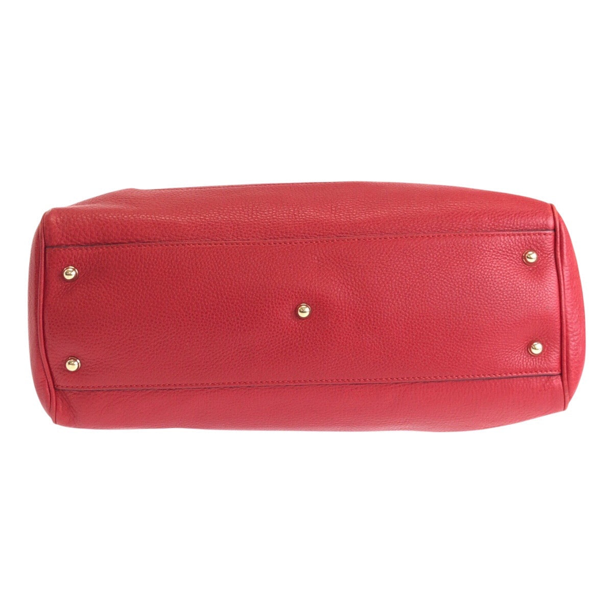 GUCCI Tote Bag 282317 leather Red Tote Bag handbag Bamboo Women Used Authentic