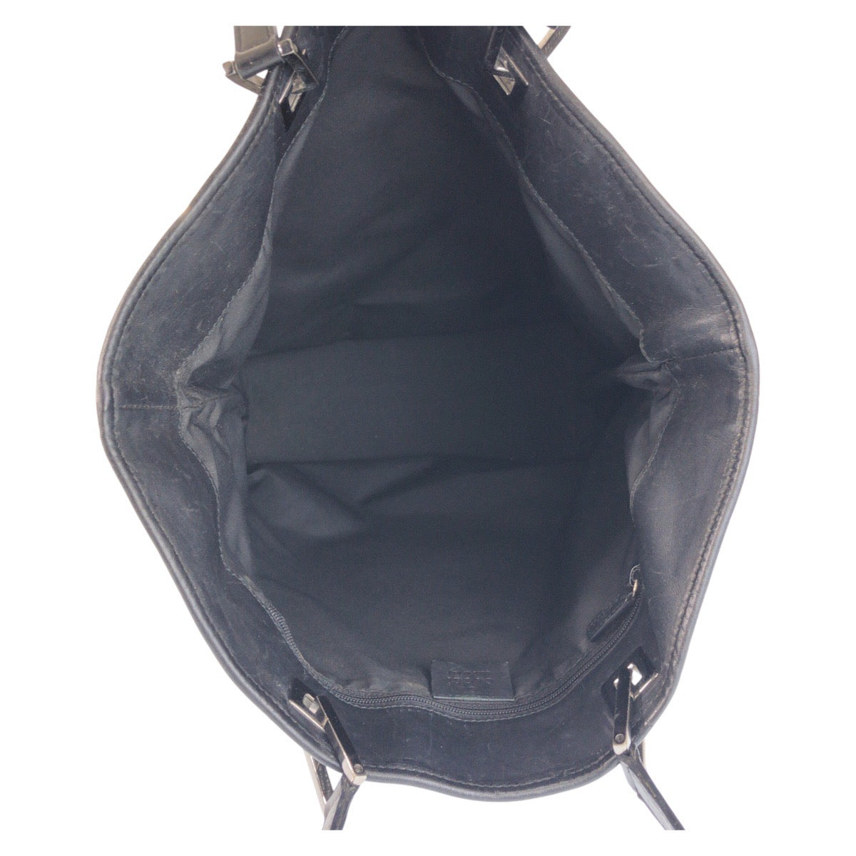 GUCCI Tote Bag 31243 GG canvas, leather Black black Tote Bag Shoulder Bag Women Used Authentic