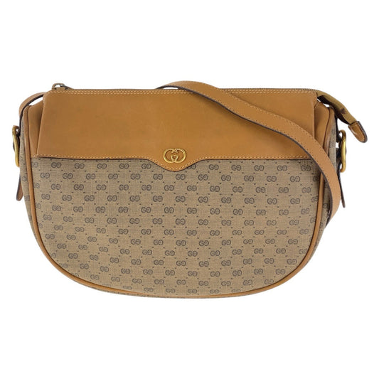 GUCCI Shoulder Bag 001 115 4001 GG Supreme canvas, leather Brown Gold Metal Shoulder Bag pochette Old Gucci Micro GG Women Used Authentic