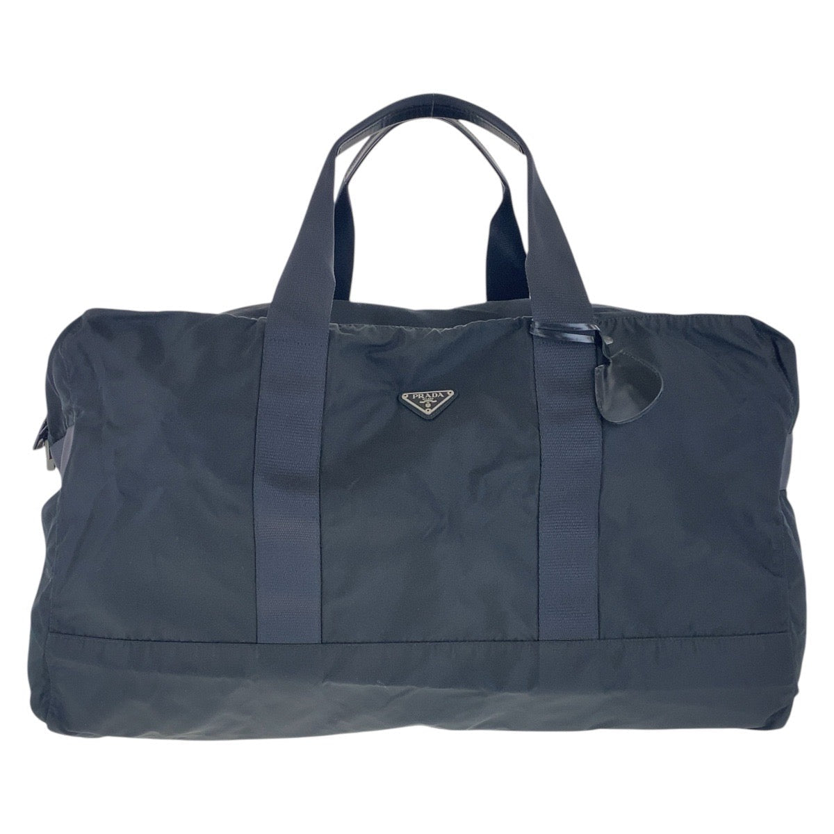 PRADA Boston Duffel bag Nylon Black SilverMetal Boston Duffel bag unisex Test Triangle With logo Women(Unisex) Used Authentic