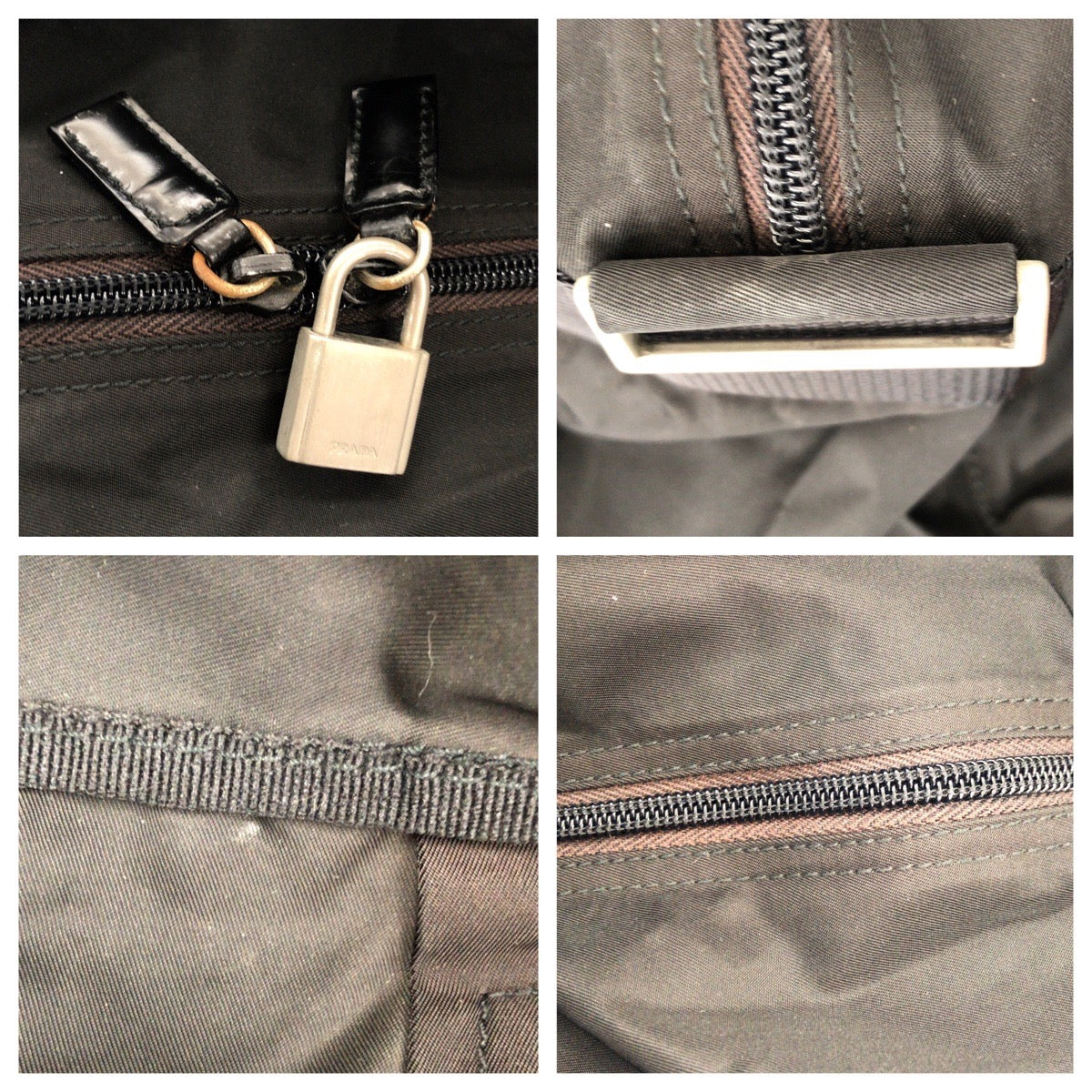 PRADA Boston Duffel bag Nylon Black SilverMetal Boston Duffel bag unisex Test Triangle With logo Women(Unisex) Used Authentic
