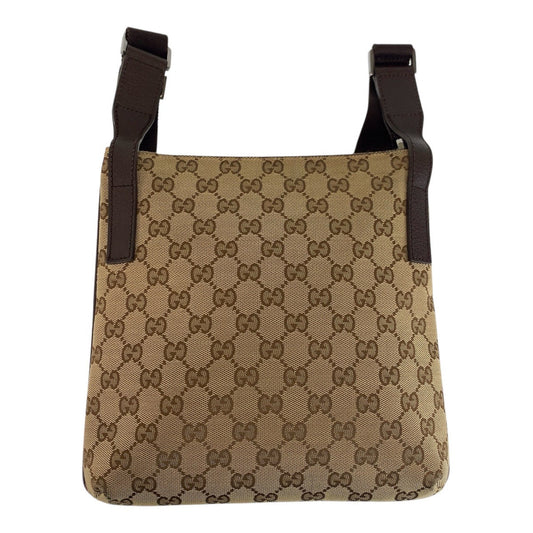 GUCCI Shoulder Bag 122793 GG canvas, leather Beige brown Shoulder Bag pochette Women(Unisex) Used Authentic