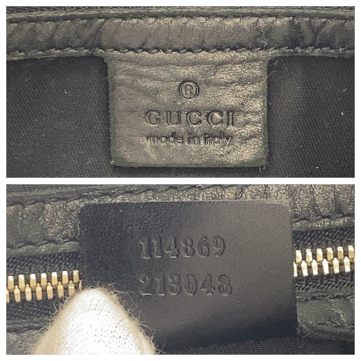 GUCCI Shoulder Bag 114869 Canvas, Leather Black SilverMetal Shoulder Bag Hobo Interlocking Women Used Authentic
