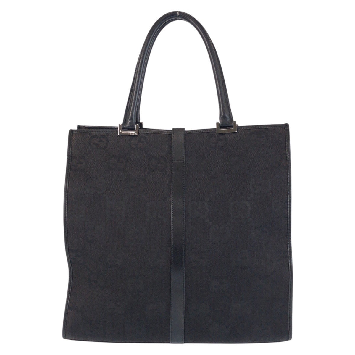GUCCI Tote Bag 002 1064 GG canvas, leather Black black Tote Bag Shoulder Bag Jackie GG Jumbo Women Used Authentic