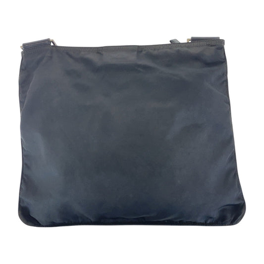 PRADA Shoulder Bag 45 Nylon Black SilverMetal Crossbody Shoulder Bag Unisex Test Triangle With logo Women Used Authentic