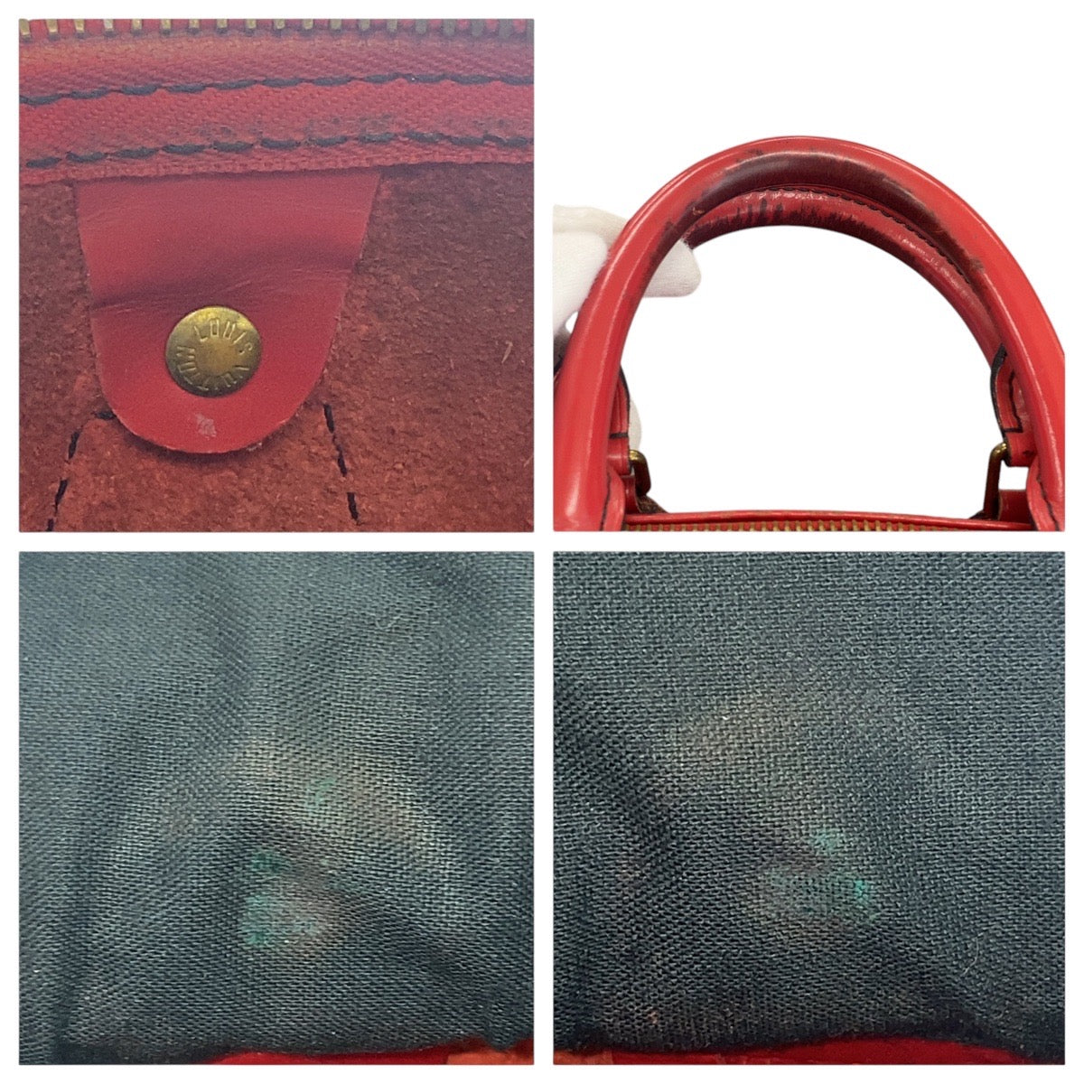 LOUIS VUITTON Handbag M59237 Epi Leather Red GoldMetal Handbags Mini Boston Duffel bag Epi Speedy 25 Women Used Authentic