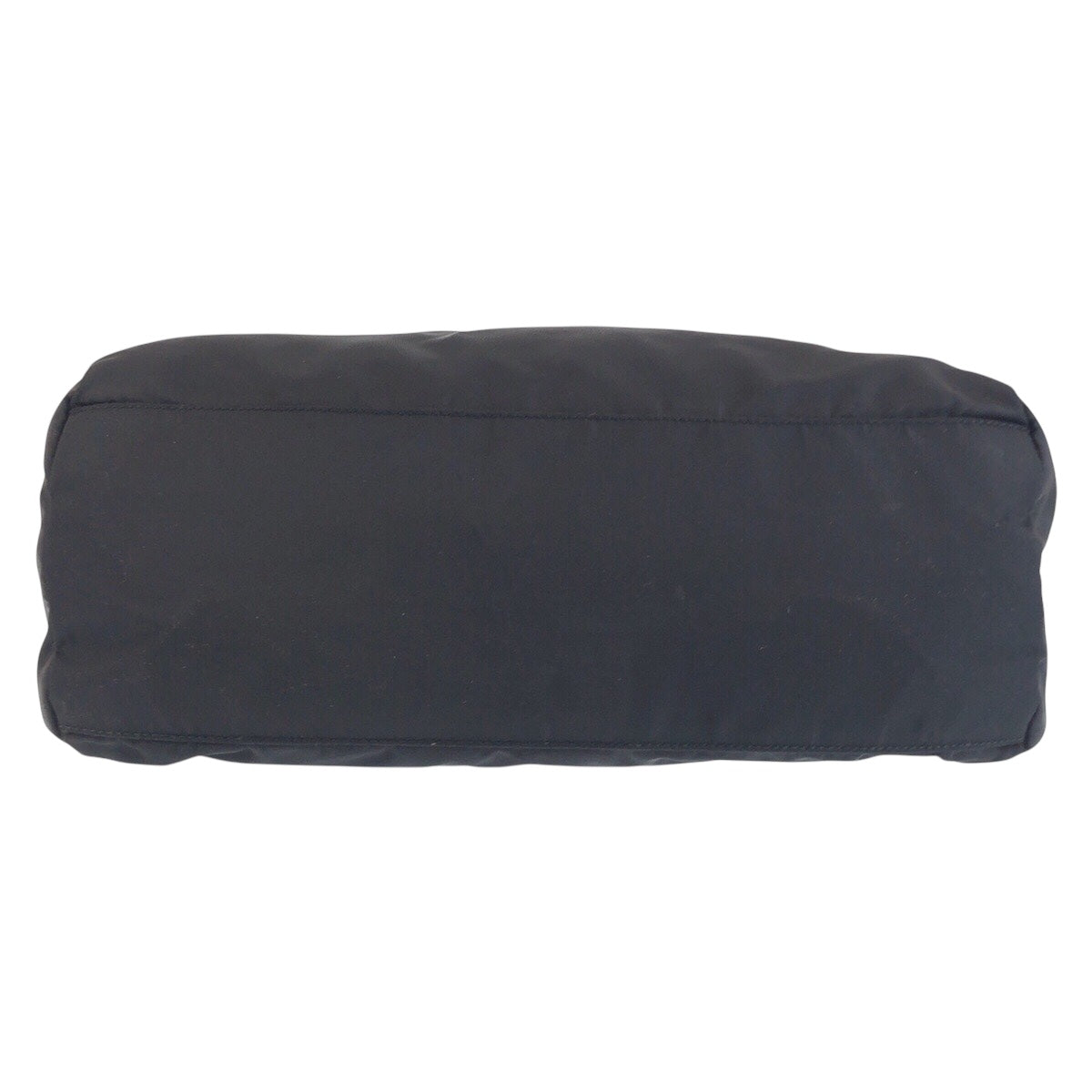 PRADA Tote Bag Nylon Black SilverMetal Tote Bag Shoulder Bag Handbag Test Triangle With logo Women Used Authentic