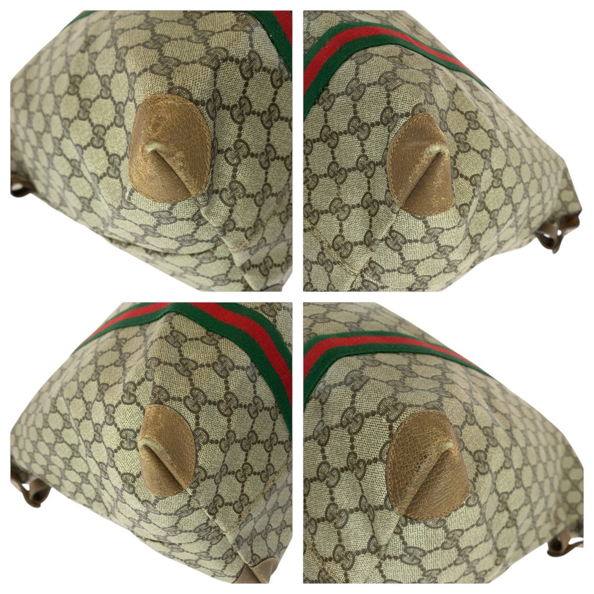 GUCCI Boston Duffel bag 89 19 012 GG Supreme Canvas Brown Old Gucci Shelly Line Interlocking