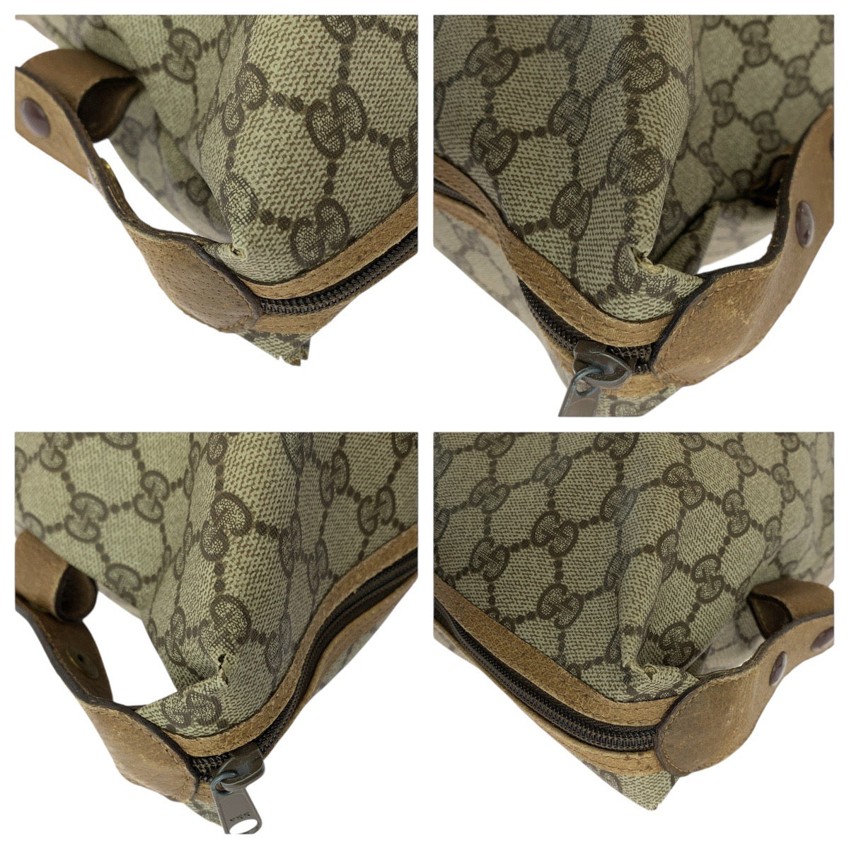 GUCCI Boston Duffel bag 89 19 012 GG Supreme Canvas Brown Old Gucci Shelly Line Interlocking