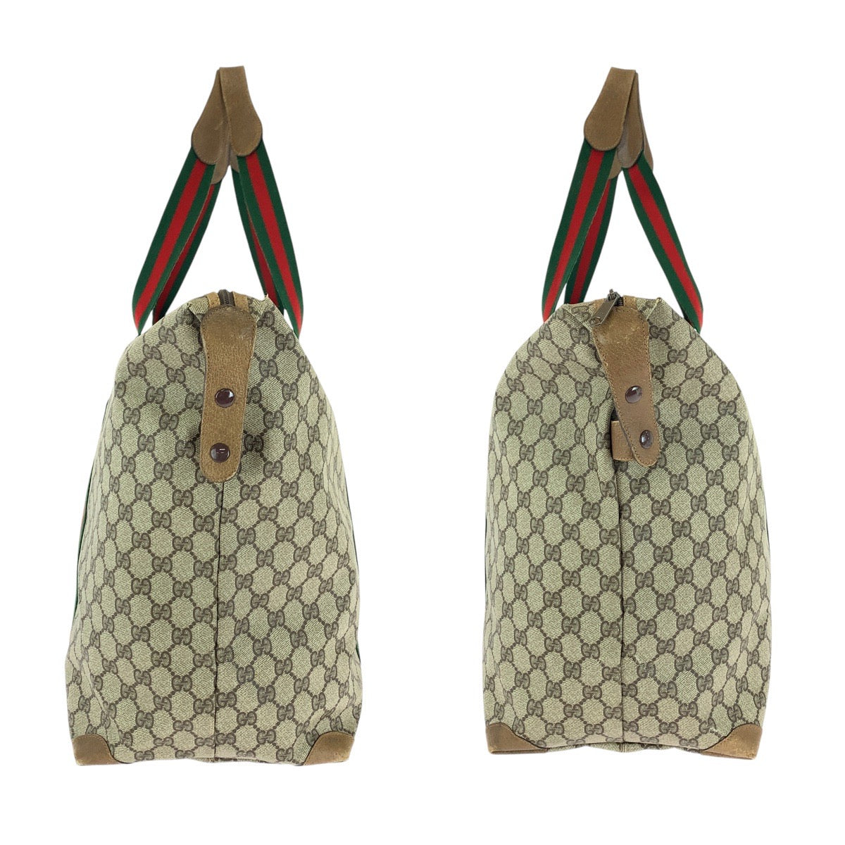 GUCCI Boston Duffel bag 89 19 012 GG Supreme Canvas Brown Old Gucci Shelly Line Interlocking