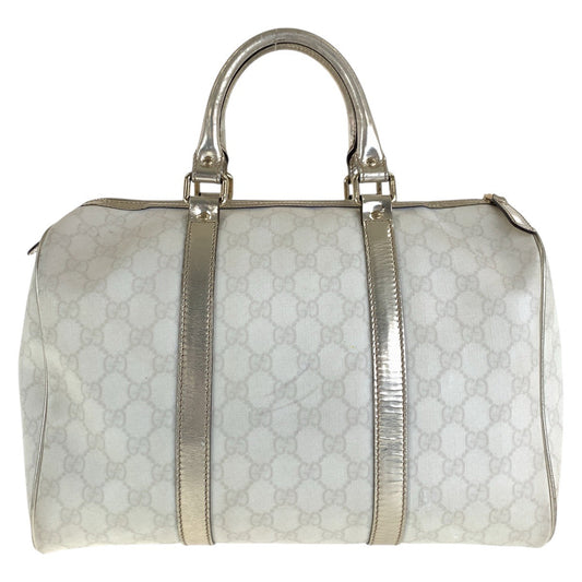 GUCCI Handbag 193603 GG Supreme canvas, leather White gold Handbags Mini Boston Duffel bag Women(Unisex) Used Authentic