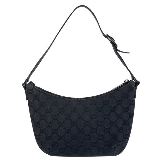 GUCCI Shoulder Bag 32160 GG canvas, leather Black black Women Used Authentic