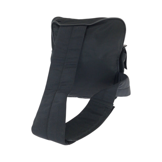 PRADA Shoulder Bag Nylon Black SilverMetal Shoulder Bag Messenger bag Test Triangle With logo mens Used Authentic