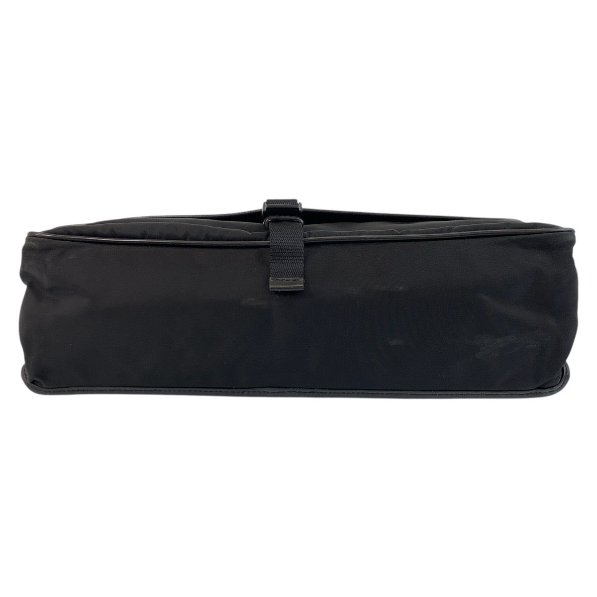PRADA Shoulder Bag Nylon Black SilverMetal Shoulder Bag Messenger bag Test Triangle With logo mens Used Authentic