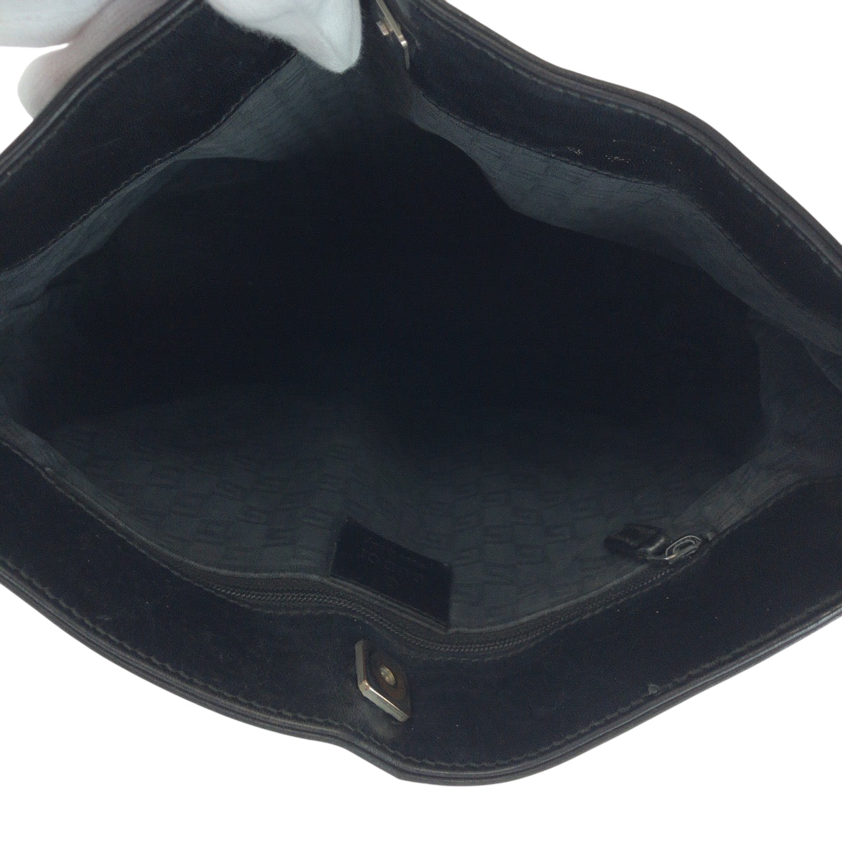 GUCCI Shoulder Bag 33900 Suede, Leather Black Green Red SilverMetal One Shoulder Bag Sherry line Women Used Authentic