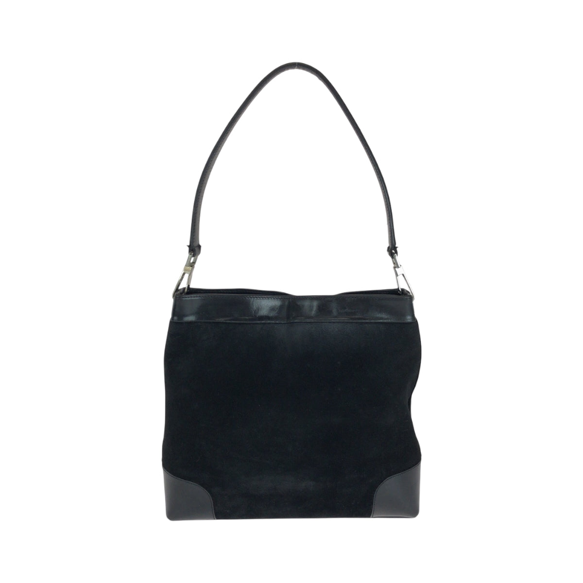 GUCCI Shoulder Bag 33900 Suede, Leather Black Green Red SilverMetal One Shoulder Bag Sherry line Women Used Authentic