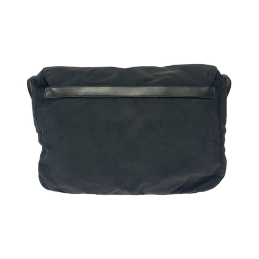 PRADA Shoulder Bag 1BD671 Nylon Black SilverMetal Shoulder Bag Messenger bag Test Triangle With logo mens Used Authentic