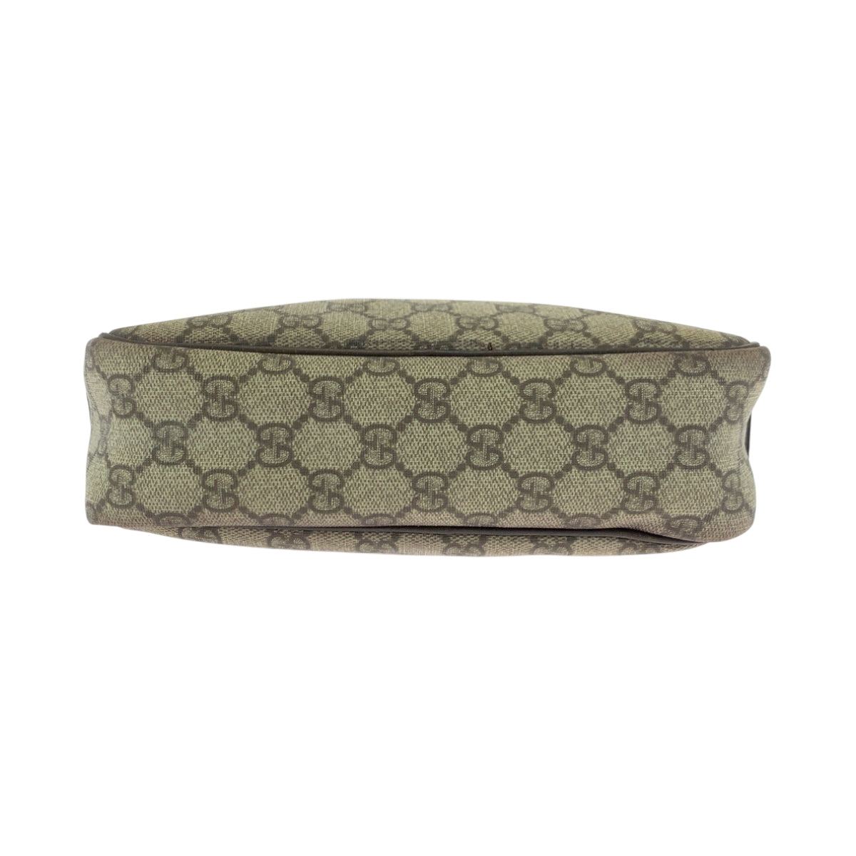 GUCCI Shoulder Bag 114291 GG Supreme Canvas Beige Brown SilverMetal Shoulder Bag pochette Women Used Authentic