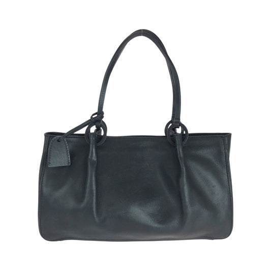 GUCCI Tote Bag 94898 leather Black GoldMetal Tote Bag handbag Women Used Authentic