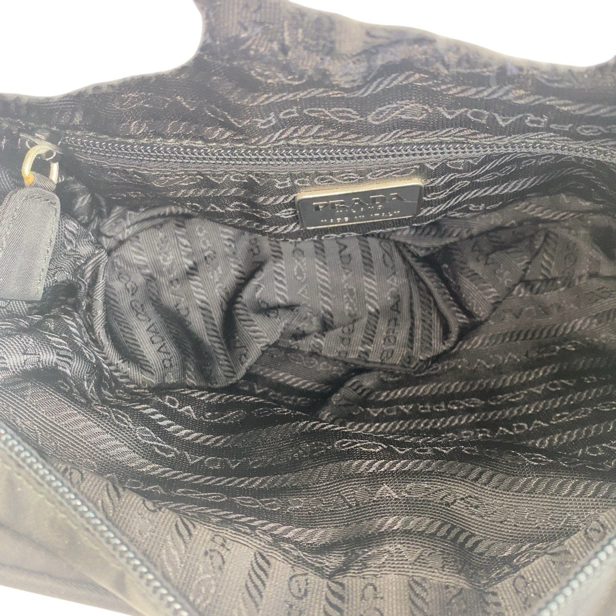 PRADA Shoulder Bag B7558 Nylon Black SilverMetal Crossbody Shoulder Bag Unisex Test Triangle With logo Women(Unisex) Used Authentic