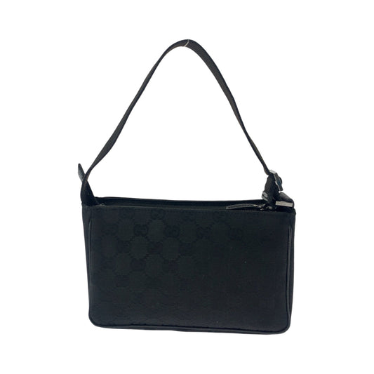 GUCCI Handbag 106644 GG canvas Black SilverMetal Handbag accessory pouch Women Used Authentic