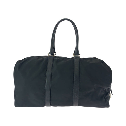 PRADA Boston Duffel bag Nylon Black SilverMetal Boston Duffel bag Handbag Test Triangle With logo Women Used Authentic