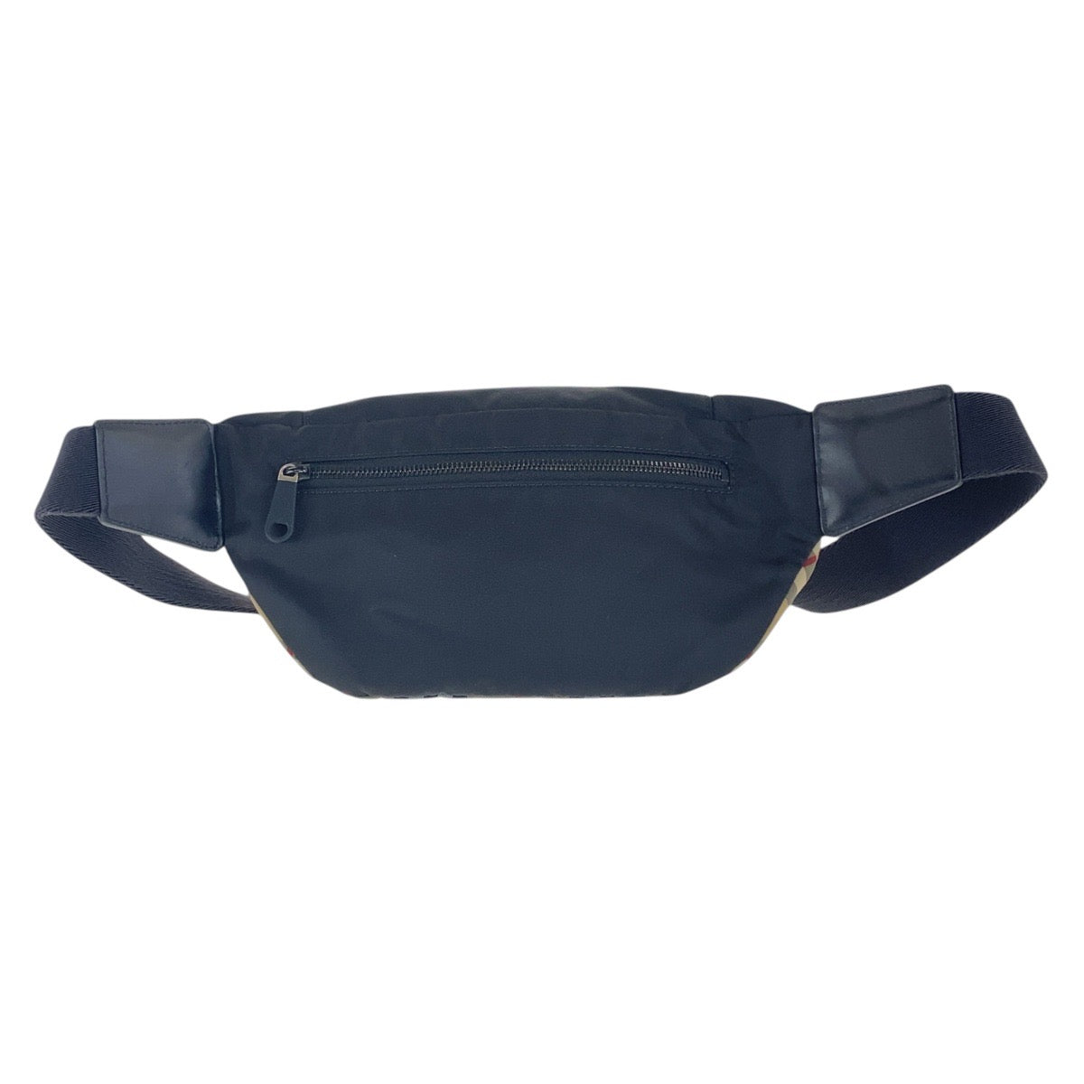 BURBERRY Sling bag Nylon Beige black Sling bag Bum bag Unisex Check Pattern Women Used Authentic