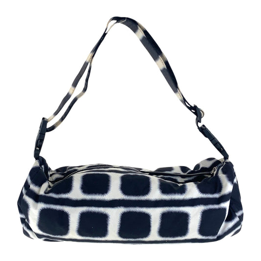 CHANEL Shoulder Bag Nylon Black White SilverMetal Crossbody Shoulder Bag Sports line COCO Mark Women Used Authentic