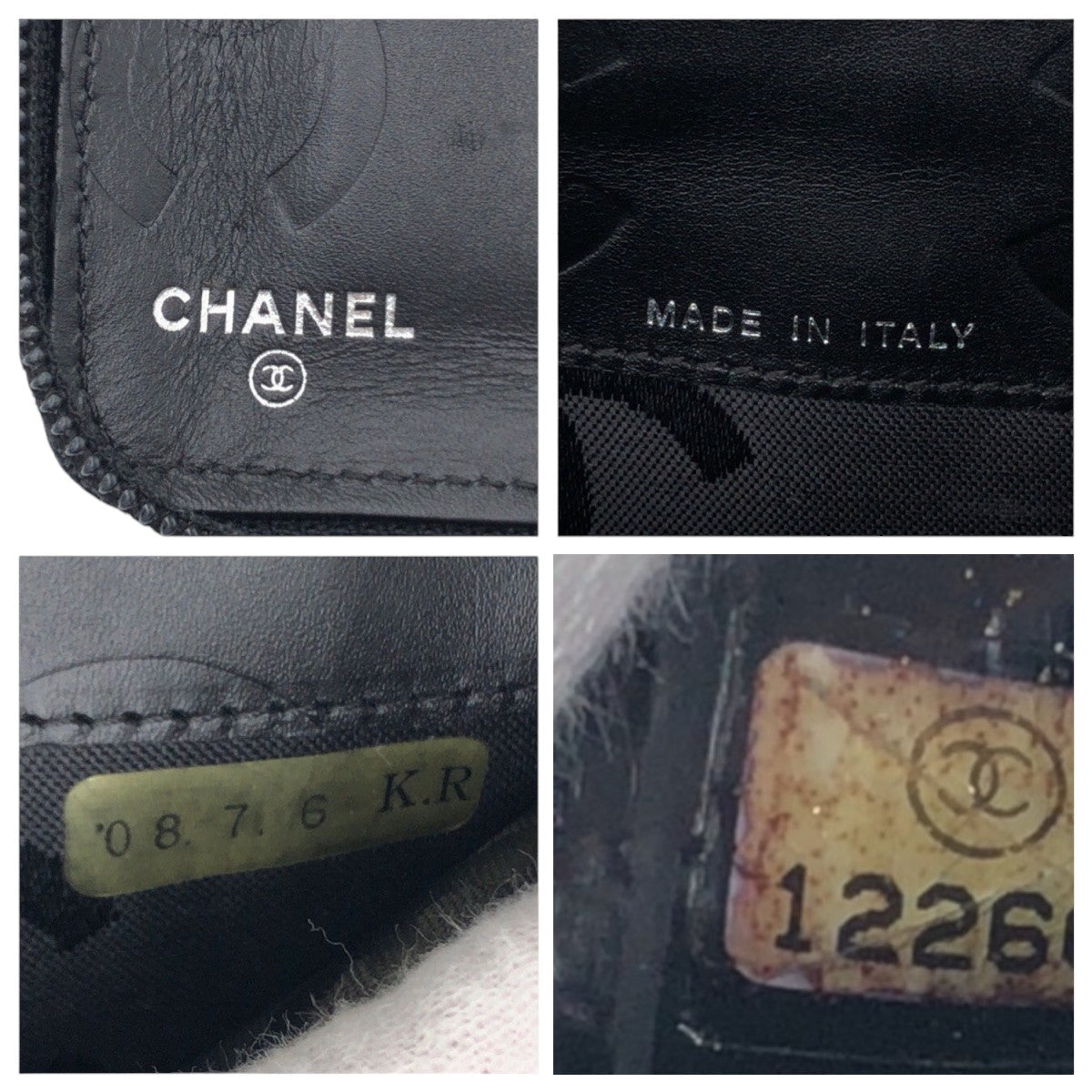CHANEL Long Wallet Purse leather Black black Long Wallet Purse Cambon COCO Mark Women Used Authentic