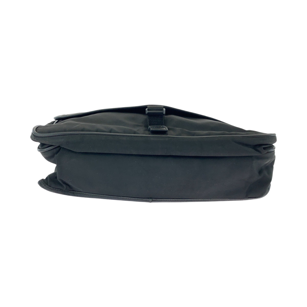 PRADA Shoulder Bag V166 Nylon Black SilverMetal Shoulder Bag Messenger bag Test Triangle With logo Women Used Authentic