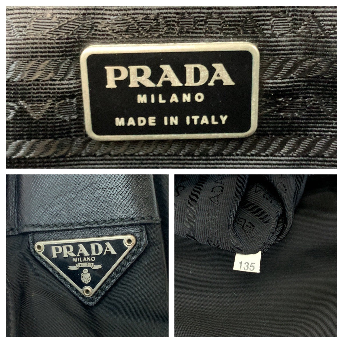 PRADA Shoulder Bag V166 Nylon Black SilverMetal Shoulder Bag Messenger bag Test Triangle With logo Women Used Authentic