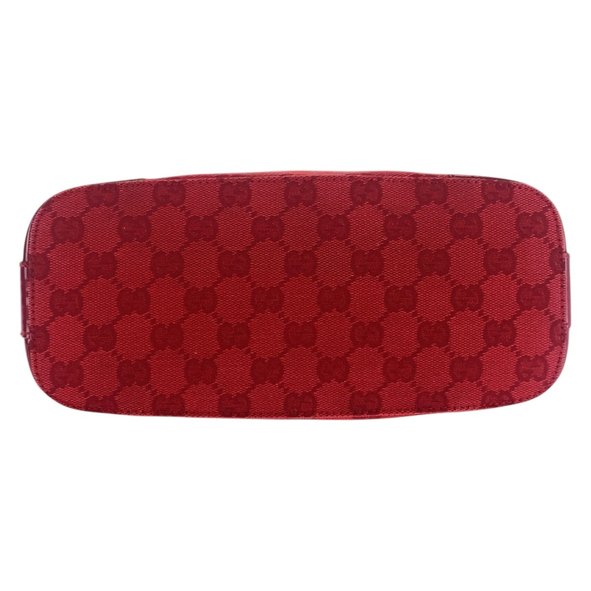 GUCCI Shoulder Bag 001 4204 GG canvas, enamel Red Gold Metal Shoulder Bag Hobo Women Used Authentic