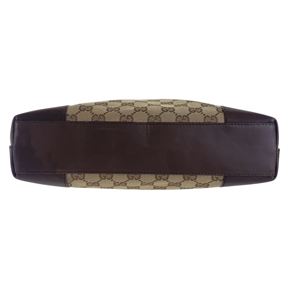GUCCI Shoulder Bag 001 4231 GG canvas, leather Beige Brown Gold Metal Women Used Authentic