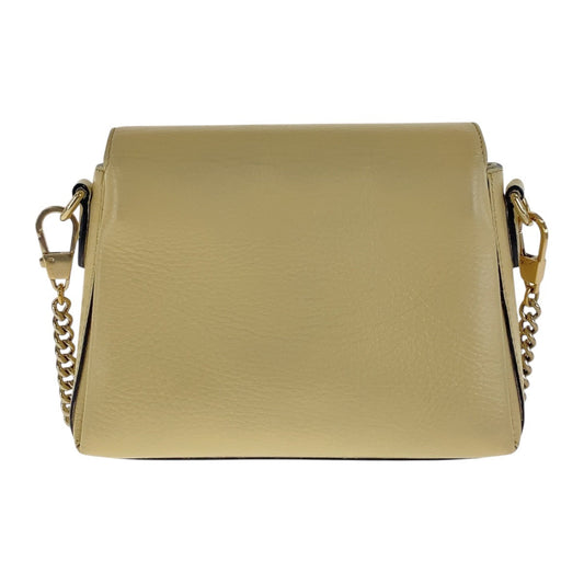 GUCCI Shoulder Bag 607720 leather Ivory Gold Metal Crossbody Chain Shoulder Bag Interlocking Women Used Authentic